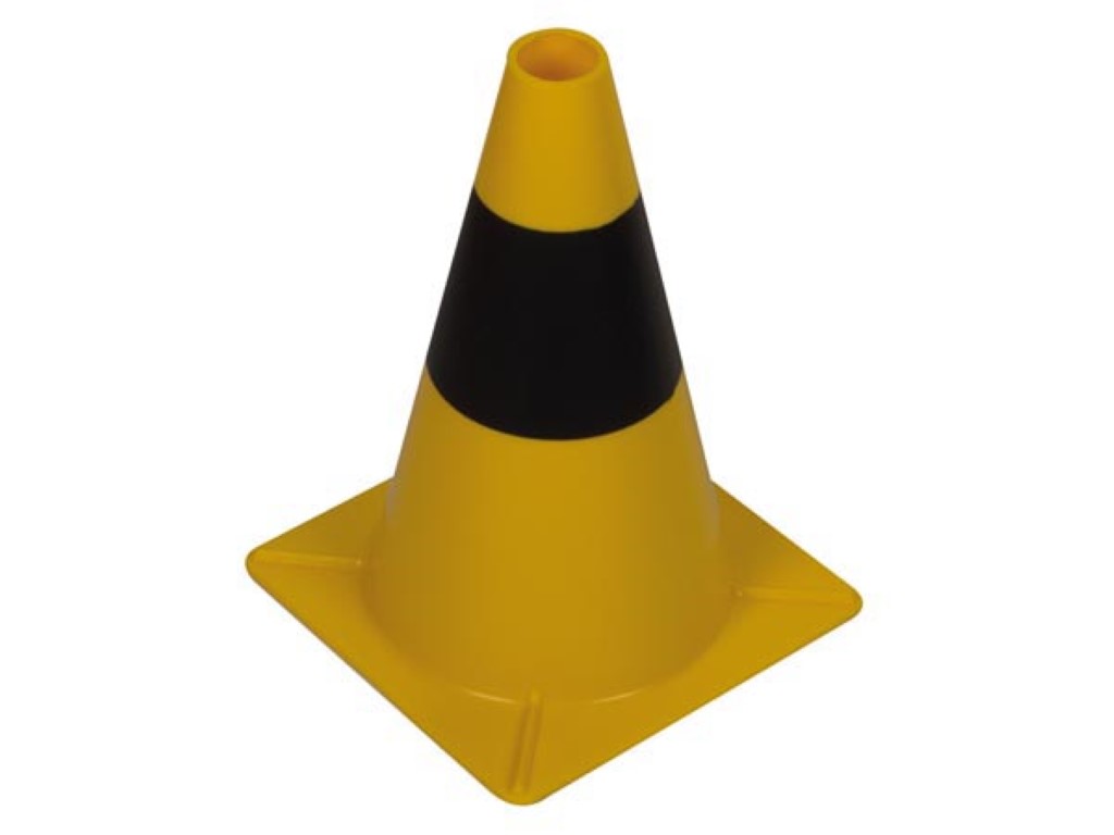 Cone amarelo/preto - 30 cm_0