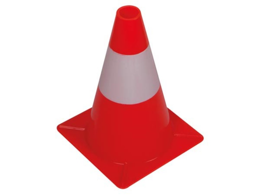 Cone vermelho/branco - 30 cm_0