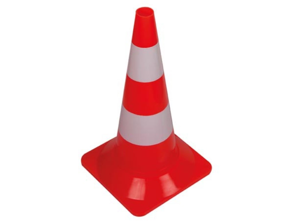 Cone vermelho/branco - 50 cm_0