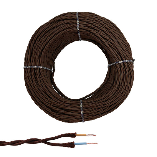 Cabo paralelo tÃªxtil tranÃ§ado h05vv-f 2 x 1,50 mmÂ² castanho euro/m_0