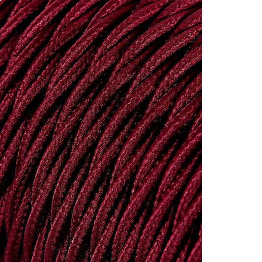Carretel de cabo tÃªxtil tranÃ§ado h03vv-f 2 x 0,75 mmÂ² vinho 25 m_0