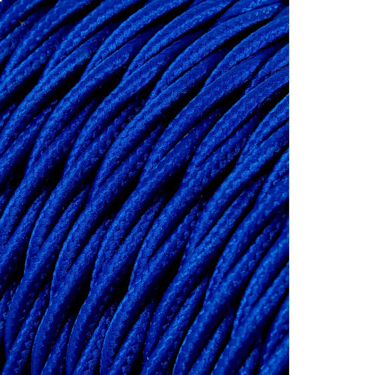 Carretel de cabo tÃªxtil tranÃ§ado h03vv-f 2 x 0,75 mmÂ² azul 25 m_0