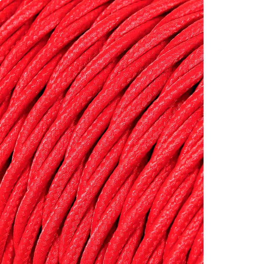 Carretel de cabo tÃªxtil tranÃ§ado h03vv-f 2 x 0,75 mmÂ² vermelho 25 m_0