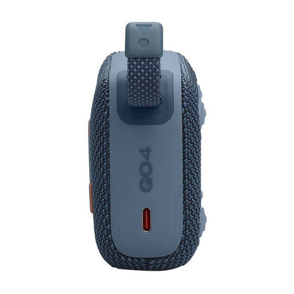 Coluna Portátil JBL Go 4, Bluetooth 5.3, Resistente à Água e Pó (IP67), Até 7h Autonomia + 2h Extra Playtime Boost, Azul