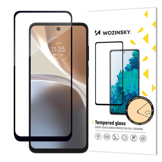 Wozinsky Full Glue Tempered Glass Tempered Glass For Motorola Moto G32 9H Full Screen Protector With Black Frame_0