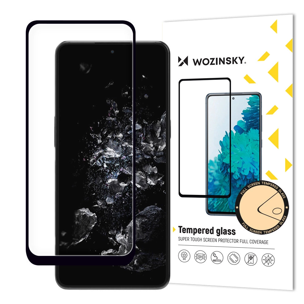 Wozinsky Full Glue Tempered Glass Full Screen Tempered Glass for OnePlus 10T / OnePlus Ace Pro 9H Full Screen with Black Frame_0