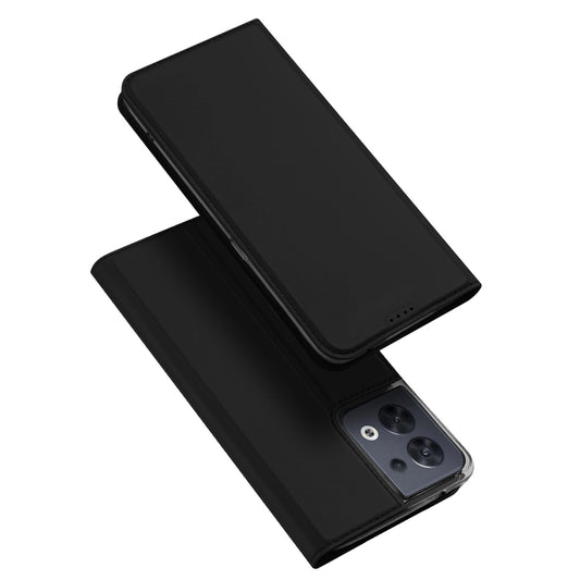 Dux Ducis Skin Pro case for Oppo Reno 8 flip cover card wallet stand black_0