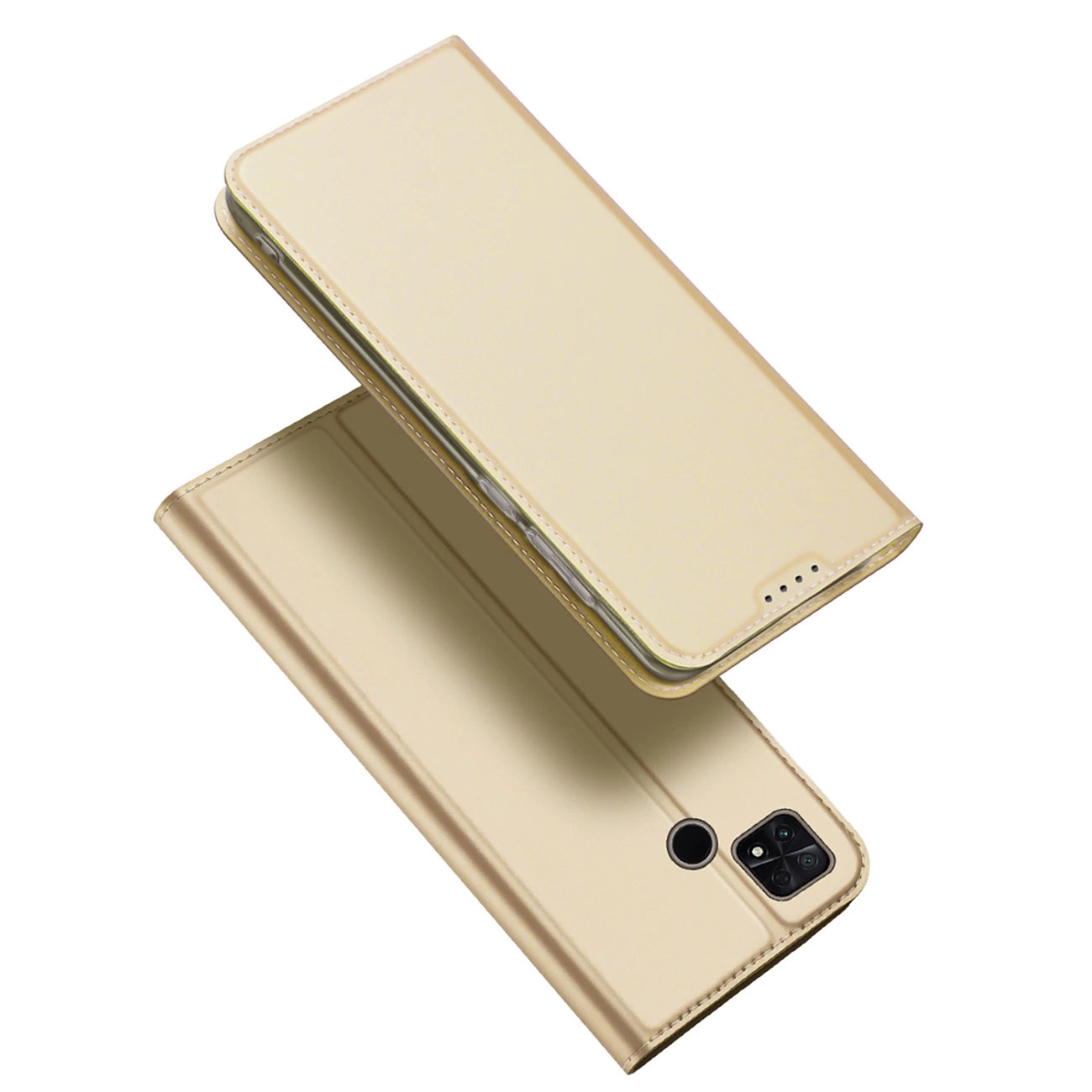 Dux Ducis Skin Pro Case for Xiaomi Poco C40 Flip Card Wallet Stand Gold_0