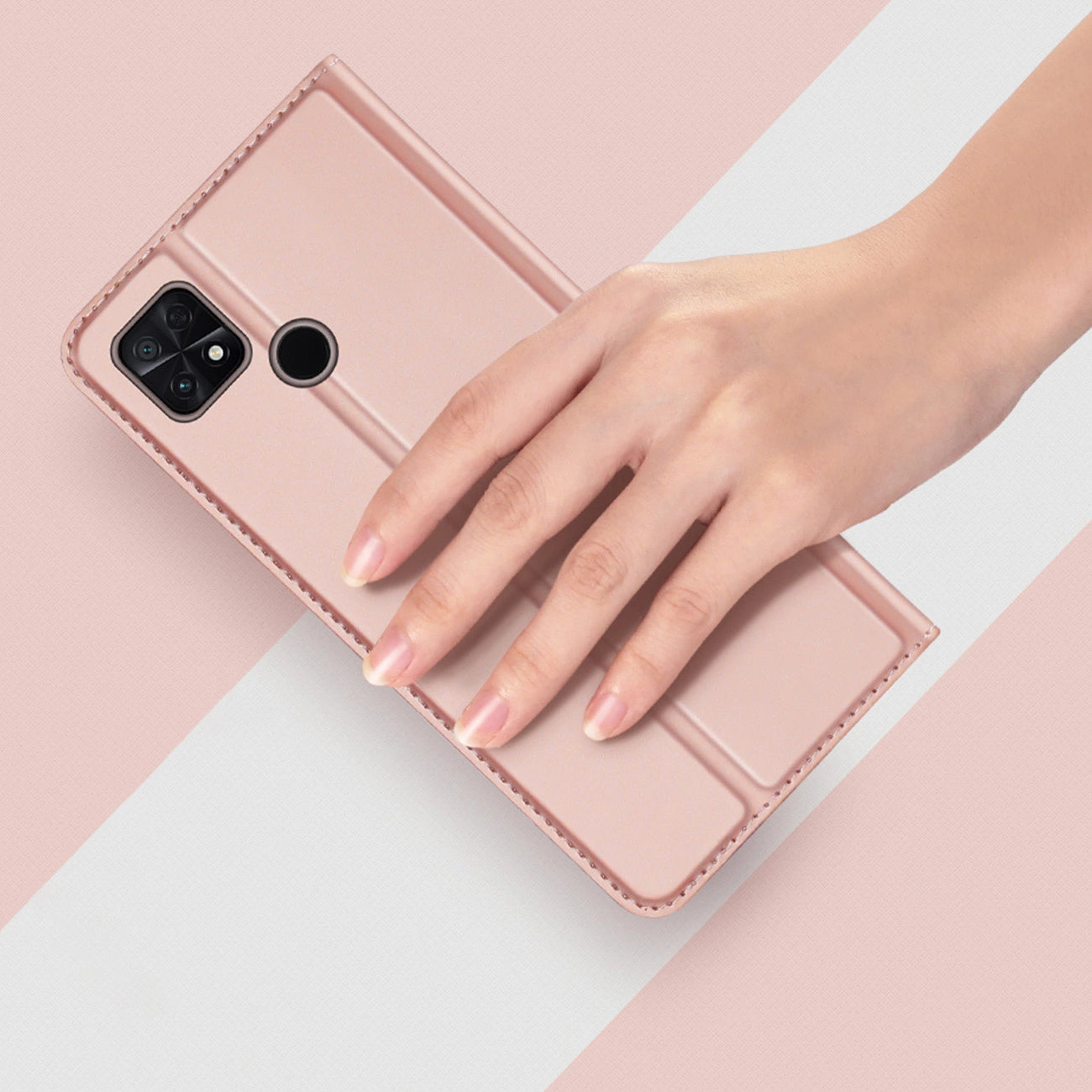 Dux Ducis Skin Pro Case for Xiaomi Poco C40 Flip Card Wallet Stand Gold_11