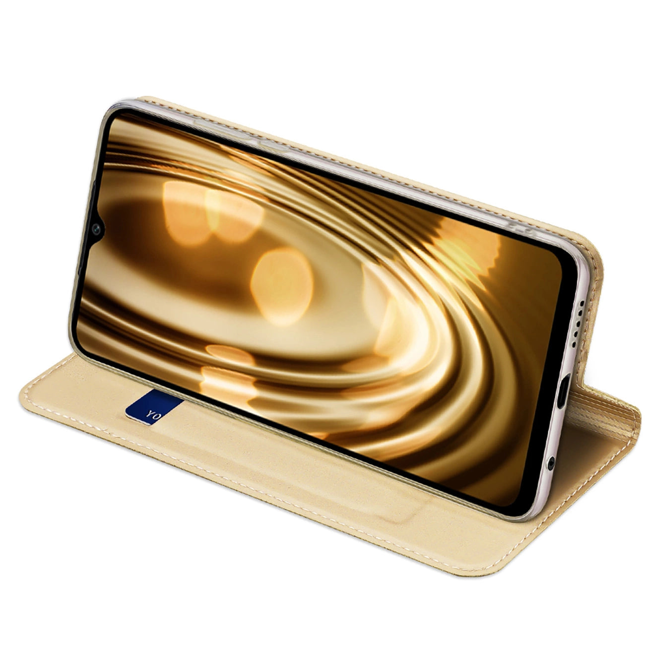 Dux Ducis Skin Pro Case for Xiaomi Poco C40 Flip Card Wallet Stand Gold_3