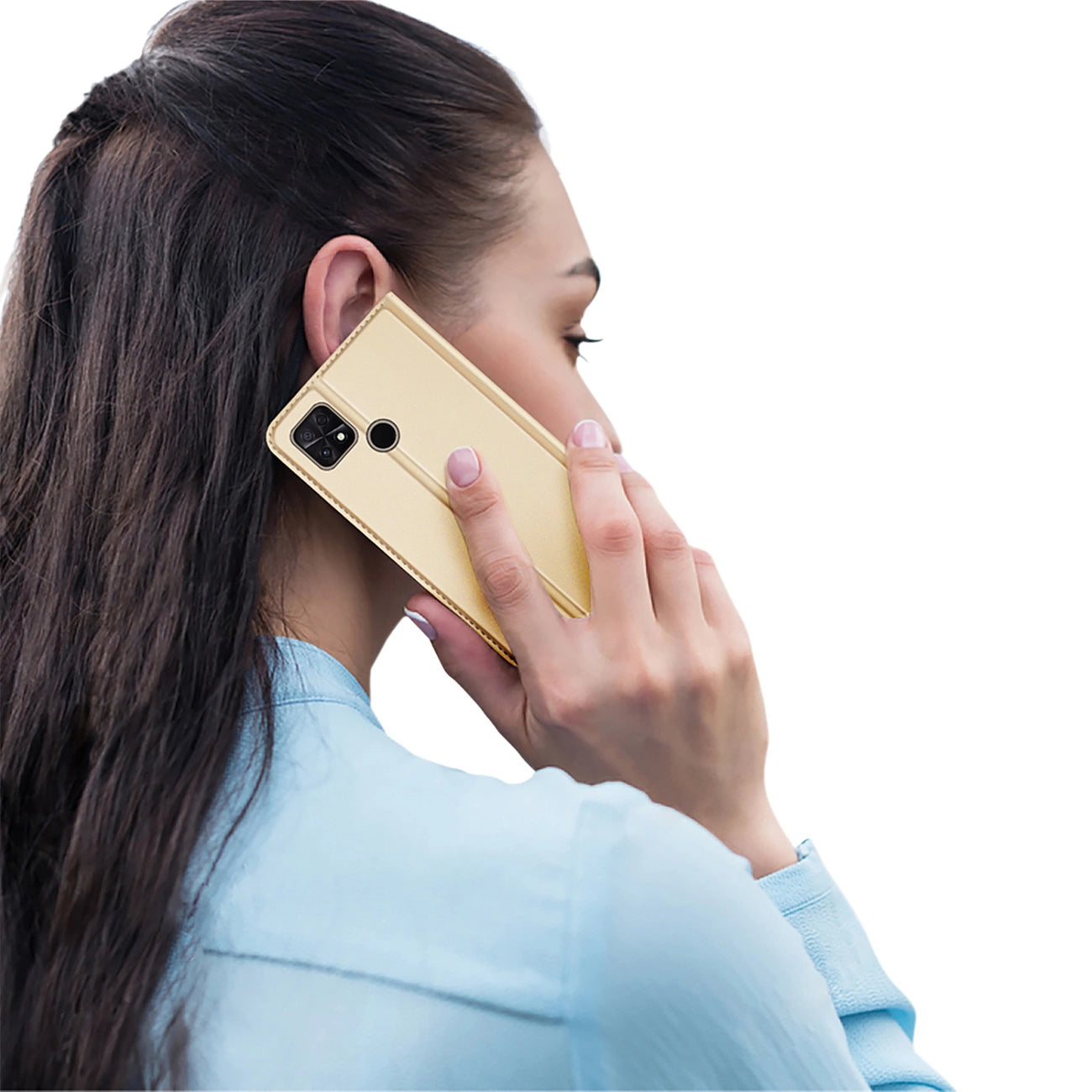 Dux Ducis Skin Pro Case for Xiaomi Poco C40 Flip Card Wallet Stand Gold_7