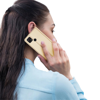 Dux Ducis Skin Pro Case for Xiaomi Poco C40 Flip Card Wallet Stand Gold_7