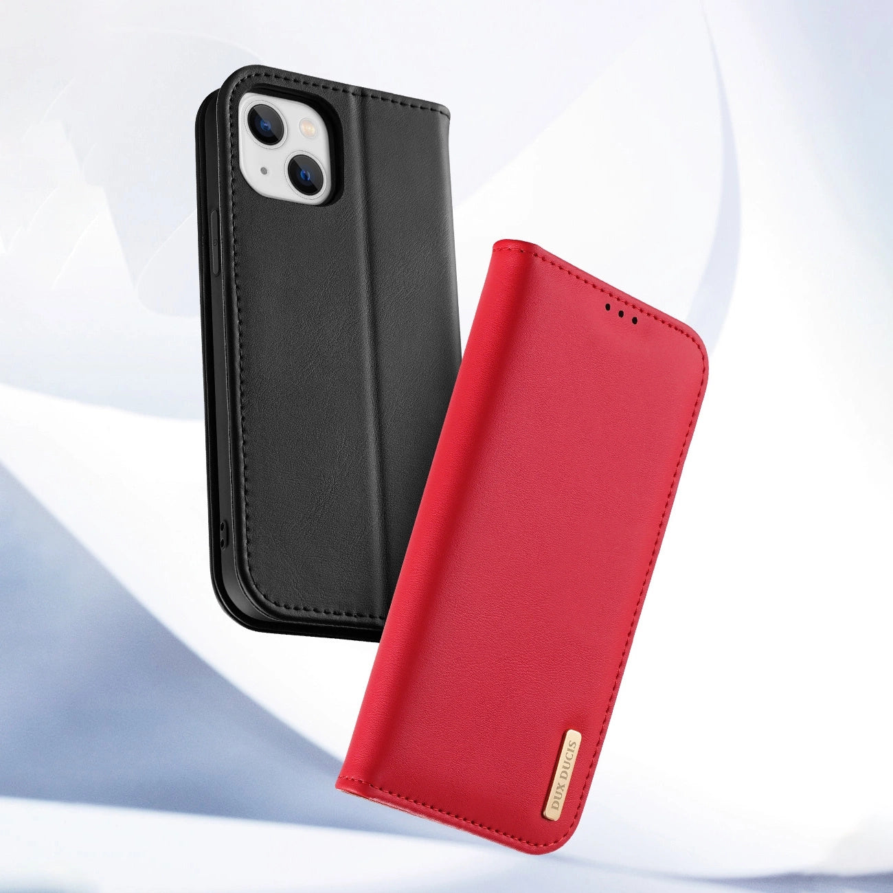 Dux Ducis Hivo Leather Flip Cover Genuine Leather Wallet for Cards and Documents iPhone 14 Plus Black_14