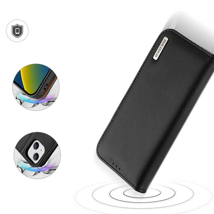 Dux Ducis Hivo Leather Flip Cover Genuine Leather Wallet for Cards and Documents iPhone 14 Plus Black_2