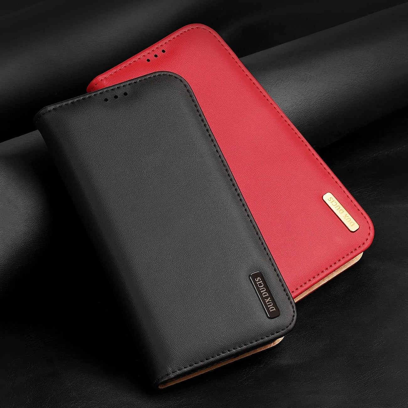 Dux Ducis Hivo Leather Flip Cover Genuine Leather Wallet for Cards and Documents iPhone 14 Pro Max Black_10