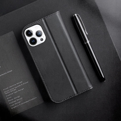Dux Ducis Hivo Leather Flip Cover Genuine Leather Wallet for Cards and Documents iPhone 14 Pro Max Black_11