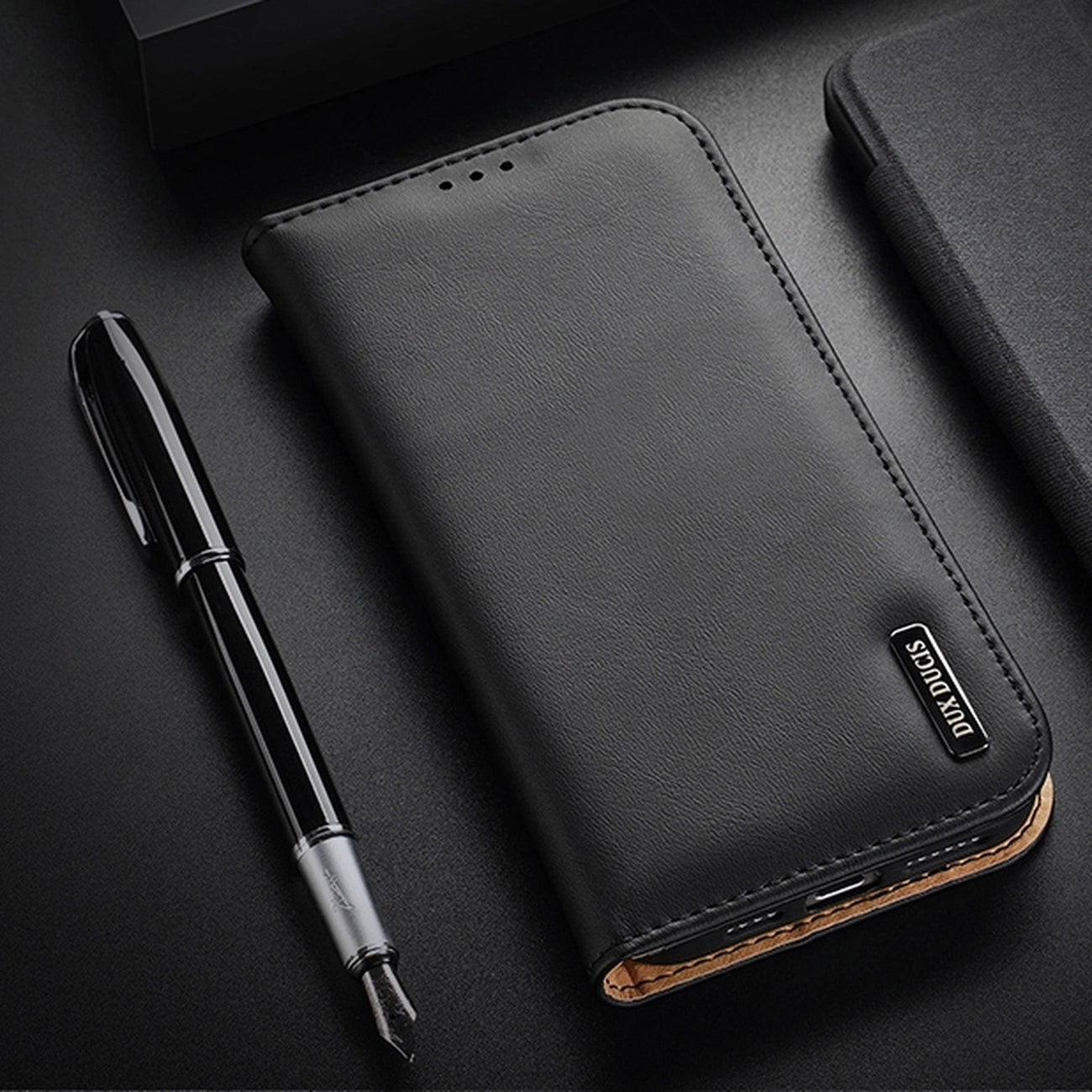 Dux Ducis Hivo Leather Flip Cover Genuine Leather Wallet for Cards and Documents iPhone 14 Pro Max Black_15