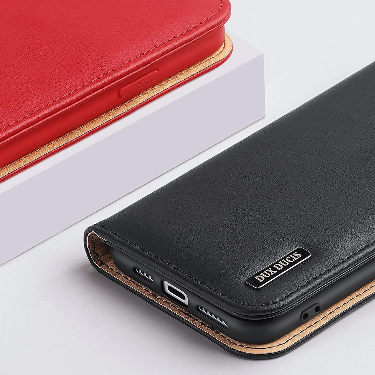 Dux Ducis Hivo Leather Flip Cover Genuine Leather Wallet for Cards and Documents iPhone 14 Pro Max Black_17