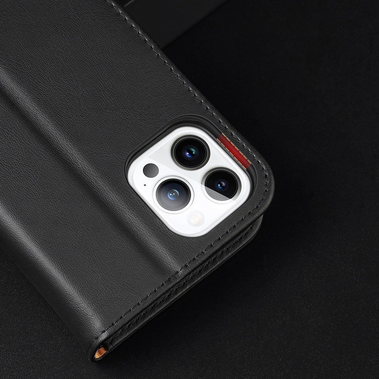 Dux Ducis Hivo Leather Flip Cover Genuine Leather Wallet for Cards and Documents iPhone 14 Pro Max Black_20