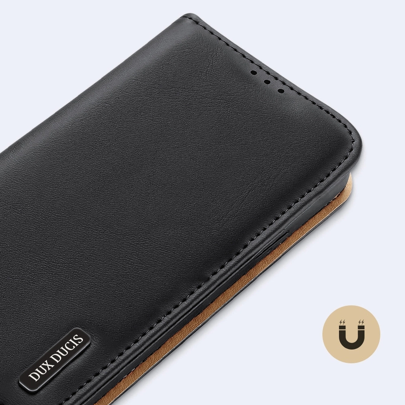 Dux Ducis Hivo Leather Flip Cover Genuine Leather Wallet for Cards and Documents iPhone 14 Pro Max Black_21