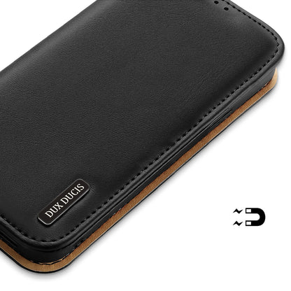 Dux Ducis Hivo Leather Flip Cover Genuine Leather Wallet for Cards and Documents iPhone 14 Pro Max Black_6