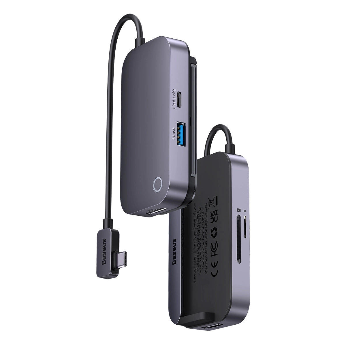 Baseus PadJoy universal 6in1 USB-C USB-C HUB for tablet / smartphone - dark gray_0