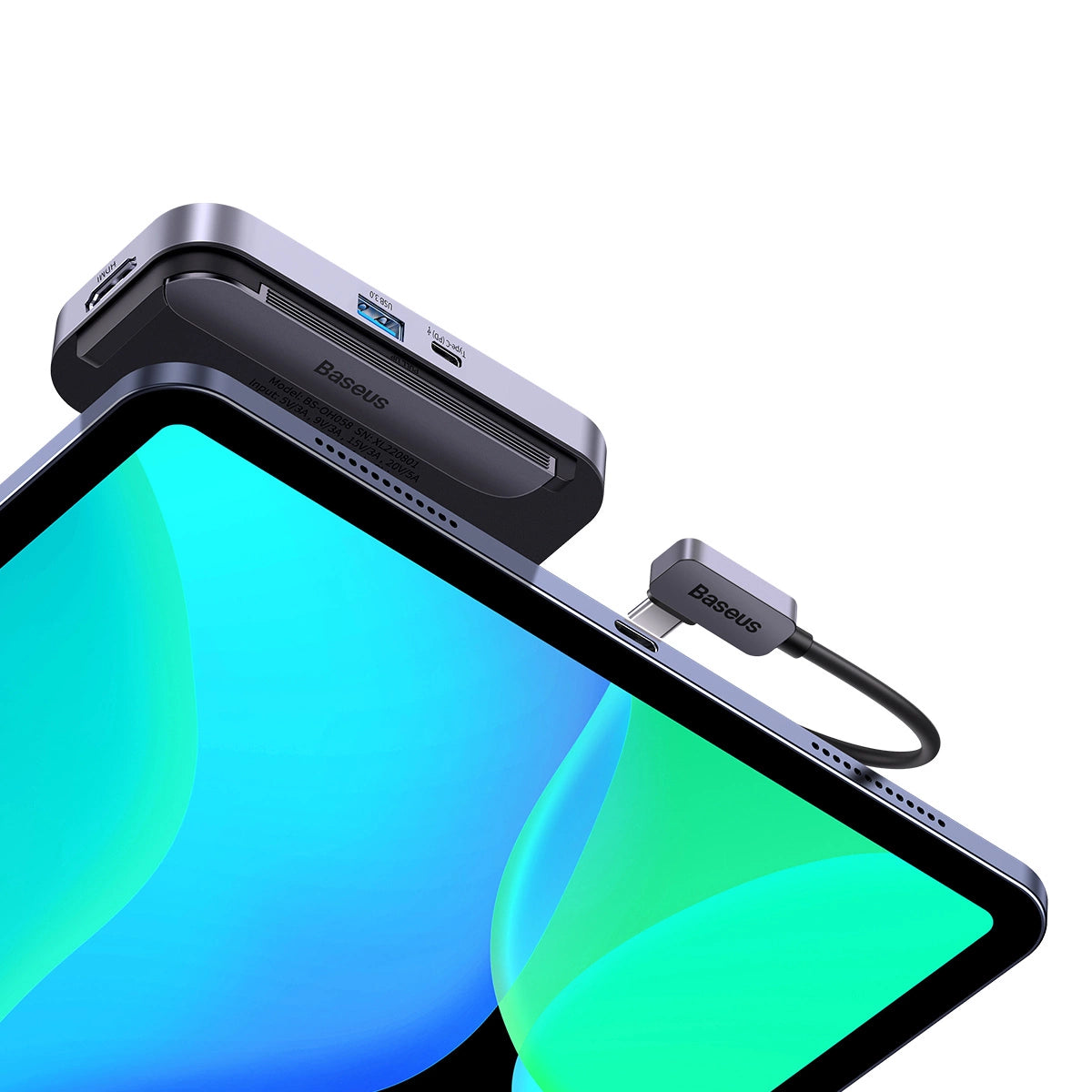 Baseus PadJoy universal 6in1 USB-C USB-C HUB for tablet / smartphone - dark gray_16