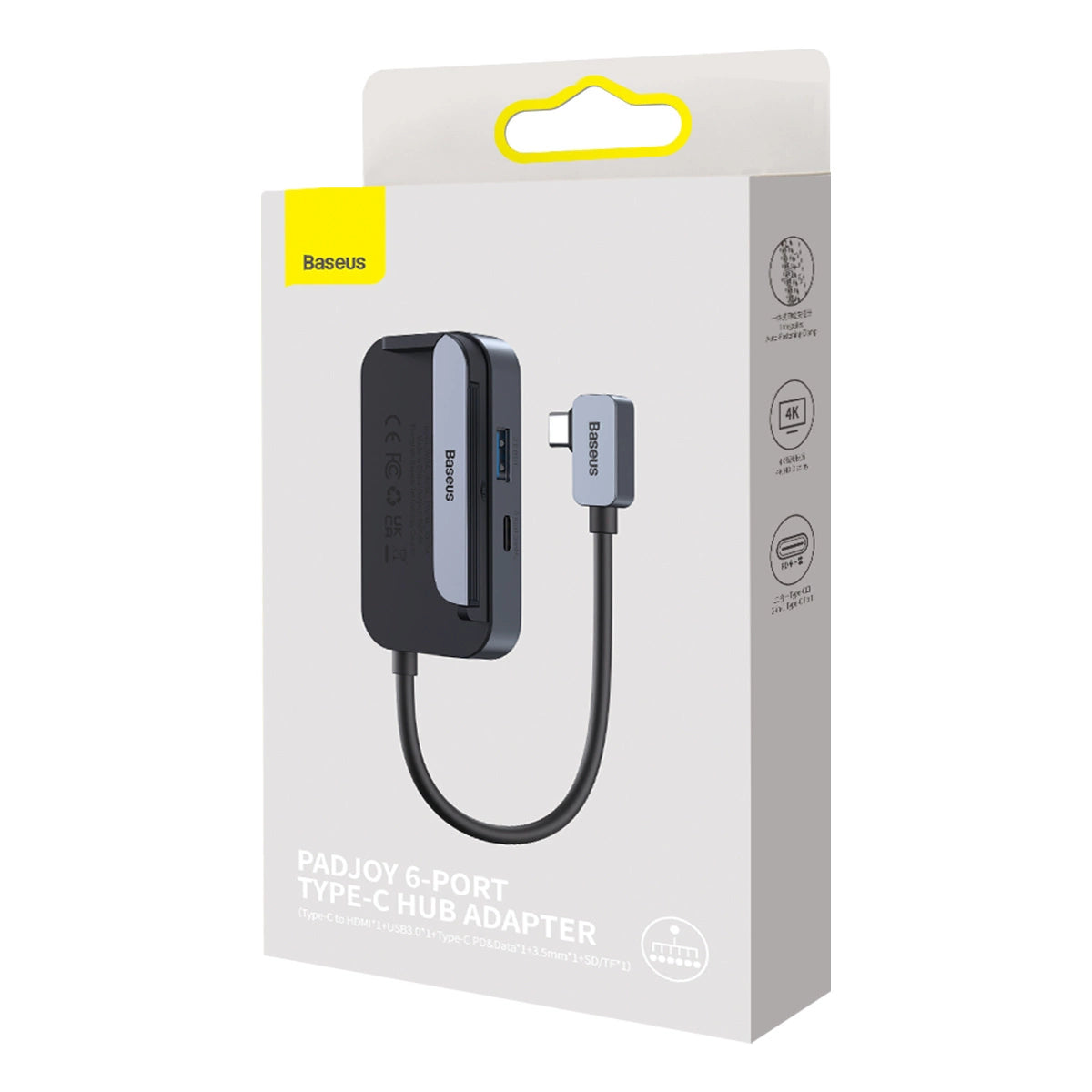 Baseus PadJoy universal 6in1 USB-C USB-C HUB for tablet / smartphone - dark gray_8