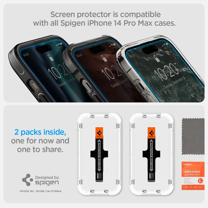 Spigen Glas.tR EZ Fit tempered glass for iPhone 14 Pro - 2 pcs._13