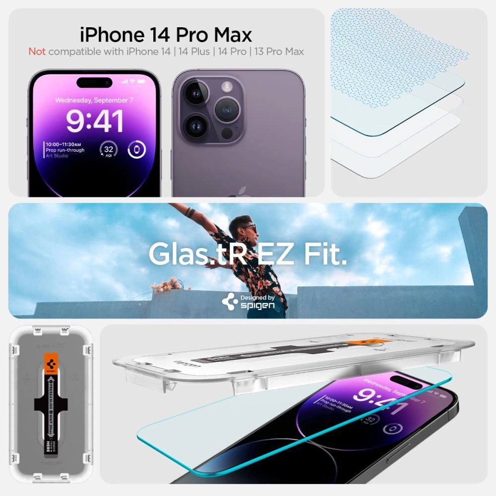 Spigen Glas.tR EZ Fit tempered glass for iPhone 14 Pro - 2 pcs._8