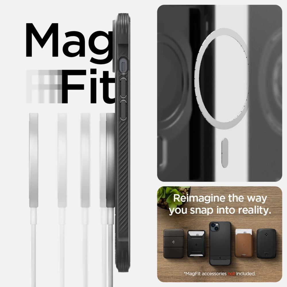 Spigen Rugged Armor Mag Case with MagSafe for iPhone 14 - Matte Black_7