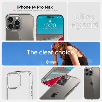Spigen Ultra Hybrid Case for iPhone 14 Pro Max - Clear_6