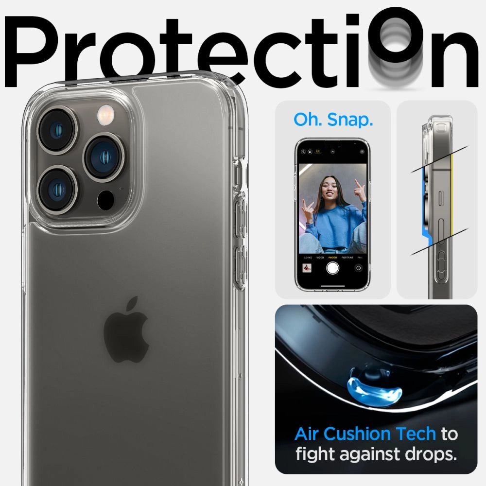 Spigen Ultra Hybrid iPhone 14 Pro Case - Matte Clear_9