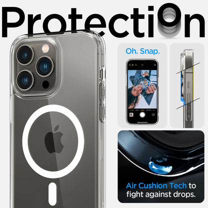 Spigen Ultra Hybrid Mag Case with MagSafe for iPhone 14 Pro - Clear/White_11