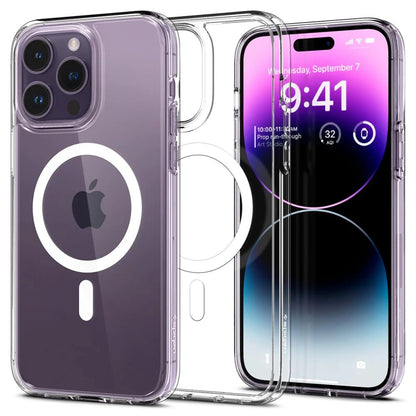 Spigen Ultra Hybrid Mag Case with MagSafe for iPhone 14 Pro Max - Clear/White_0