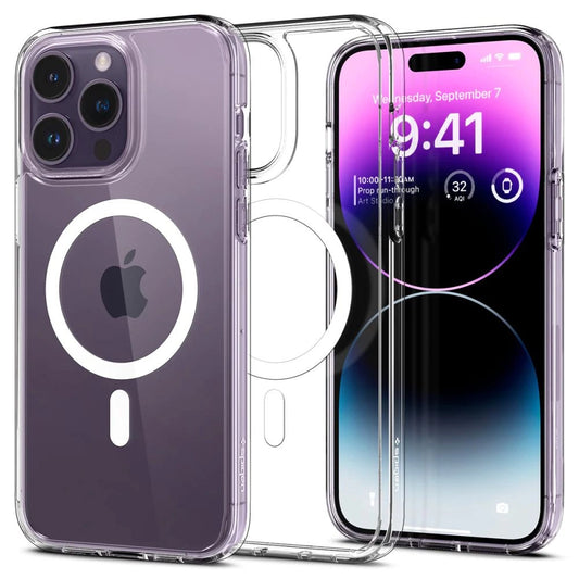 Spigen Ultra Hybrid Mag Case with MagSafe for iPhone 14 Pro Max - Clear/White_0