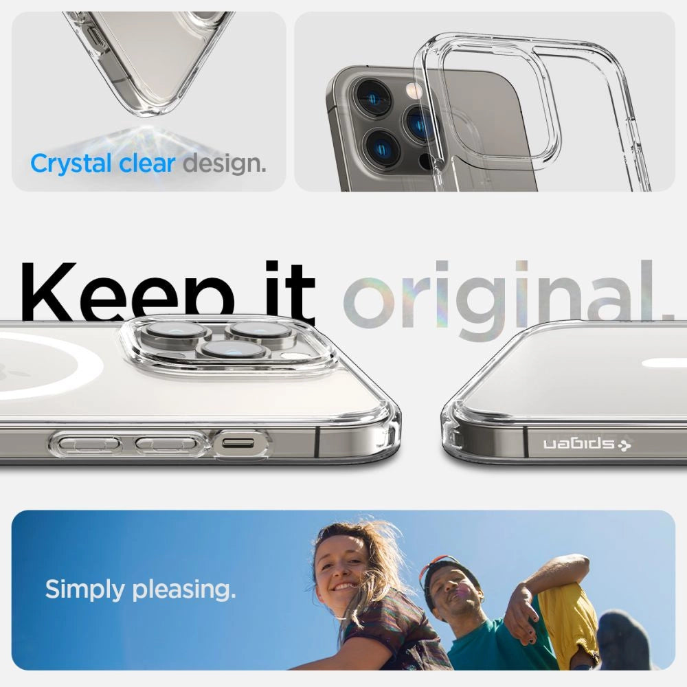 Spigen Ultra Hybrid Mag Case with MagSafe for iPhone 14 Pro Max - Clear/White_15