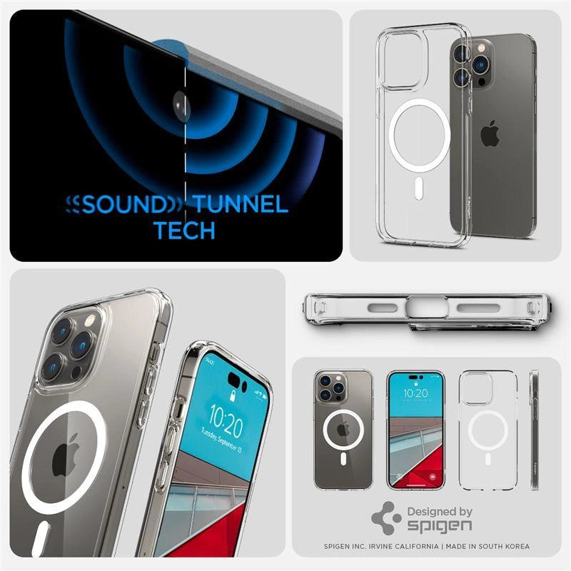 Spigen Ultra Hybrid Mag Case with MagSafe for iPhone 14 Pro Max - Clear/White_3