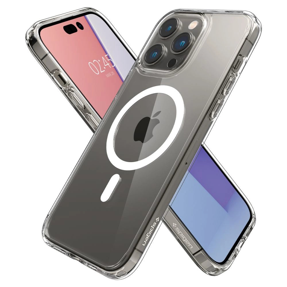 Spigen Ultra Hybrid Mag Case with MagSafe for iPhone 14 Pro Max - Clear/White_11