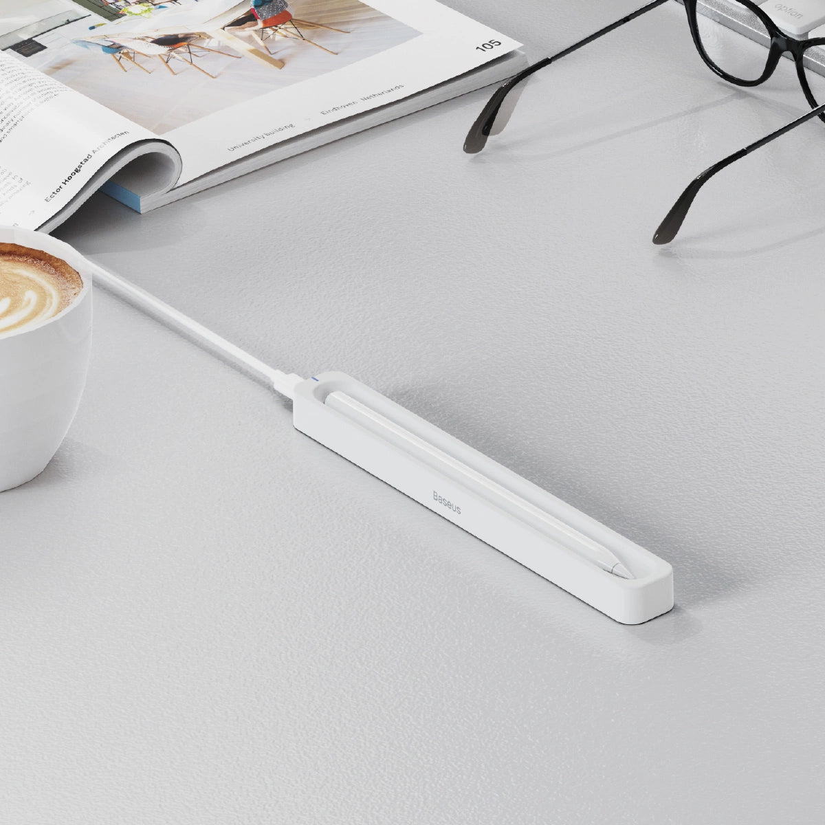 Wireless charger for Apple Pencil 2 / Baseus stylus - white_2
