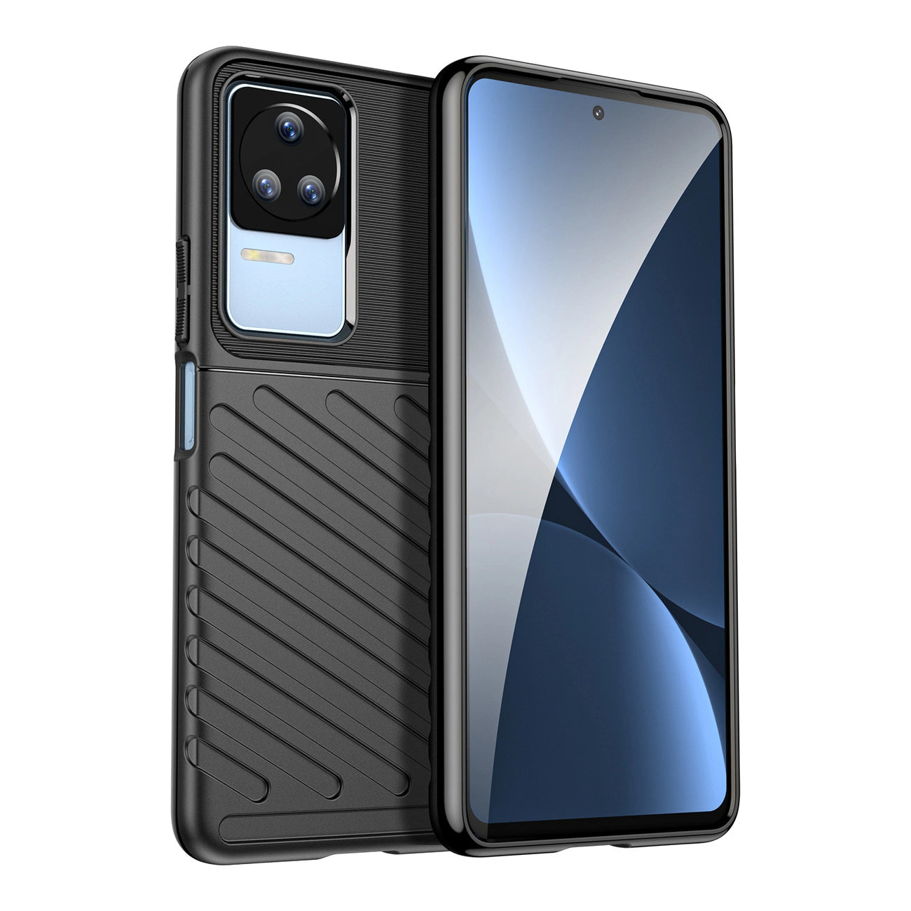 Thunder Case case for Xiaomi Poco F4 5G silicone armor case black_0