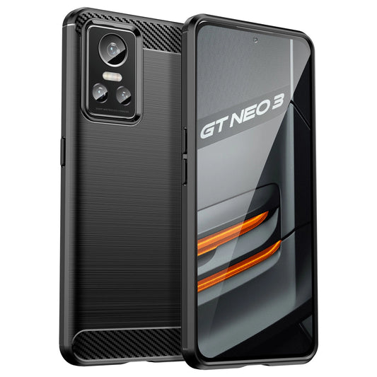 Carbon Case case for Realme GT Neo 3 flexible silicone carbon cover black_0