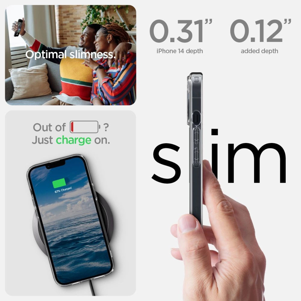 Spigen Ultra Hybrid Mag Case with MagSafe for iPhone 14 Plus - Clear Black_11