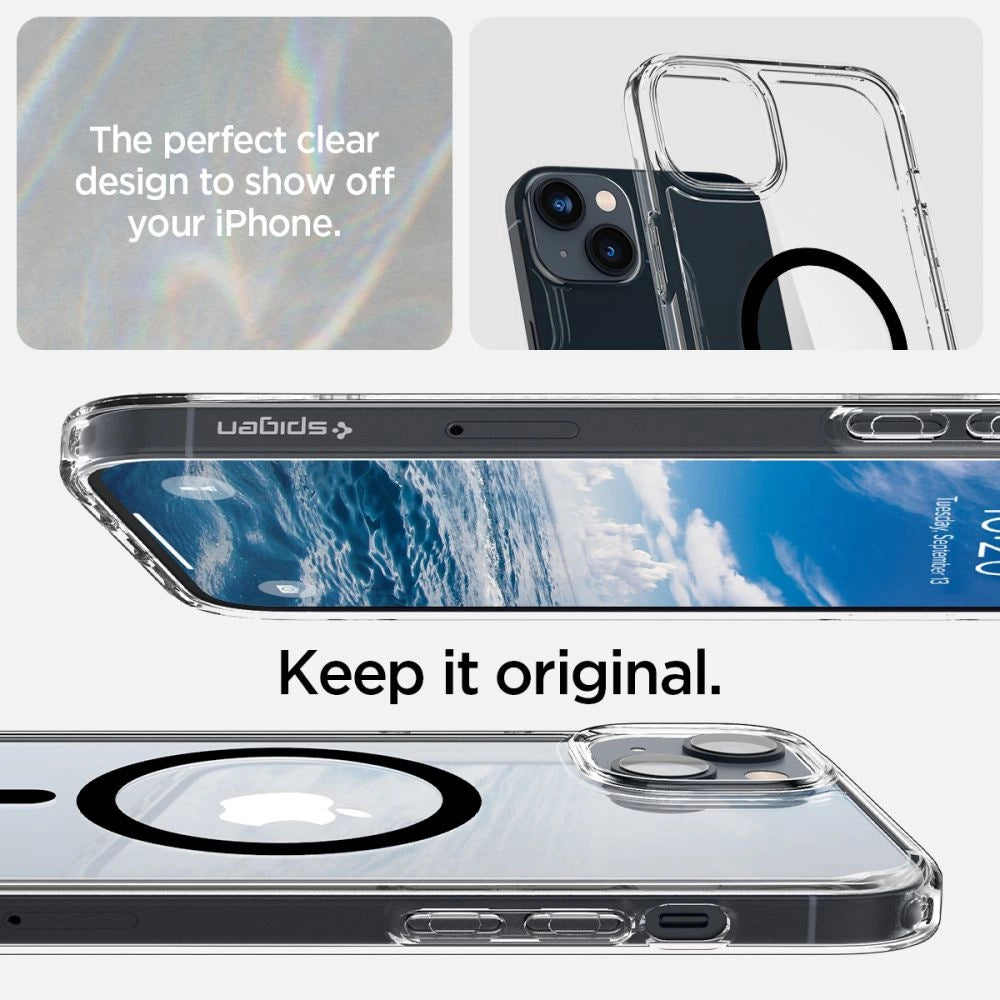 Spigen Ultra Hybrid Mag Case with MagSafe for iPhone 14 Plus - Clear Black_7