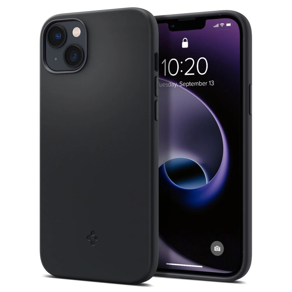 Spigen Silicone Fit Mag Case with MagSafe for iPhone 14 Plus - Black_0