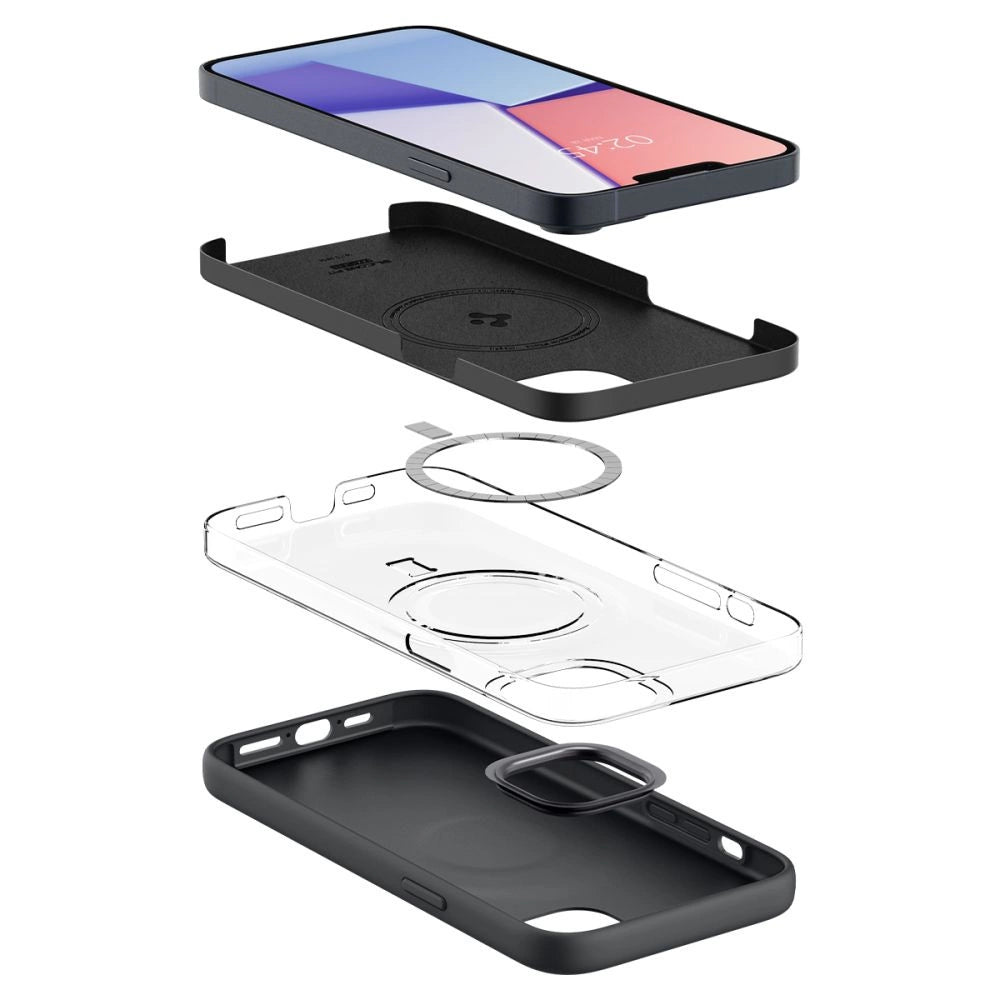 Spigen Silicone Fit Mag Case with MagSafe for iPhone 14 Plus - Black_1