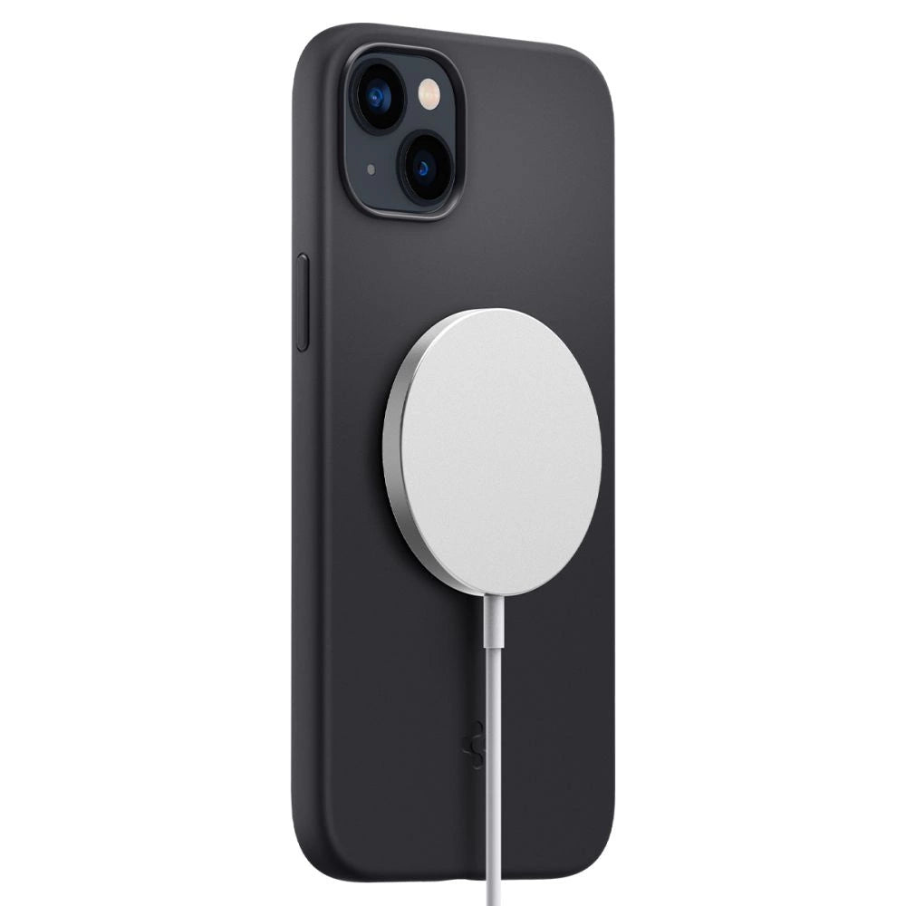 Spigen Silicone Fit Mag Case with MagSafe for iPhone 14 Plus - Black_8