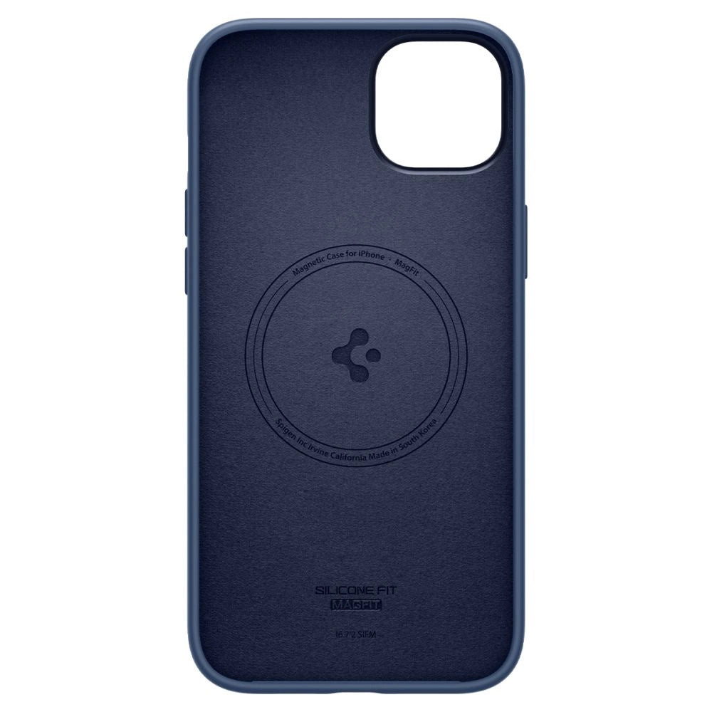 Spigen Silicone Fit Mag Case with MagSafe for iPhone 14 Plus - Blue_4