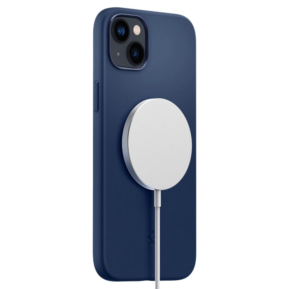 Spigen Silicone Fit Mag Case with MagSafe for iPhone 14 Plus - Blue_8