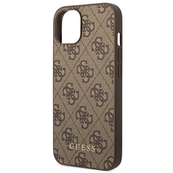Guess GUHCP14MG4GFBR iPhone 14 Plus 6,7" brązowy/brown hard case 4G Metal Gold Logo_5